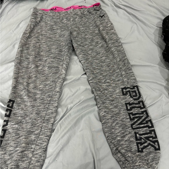 Nice pink sweatpants gray with a little bit of black color on it - Picture 3 of 3